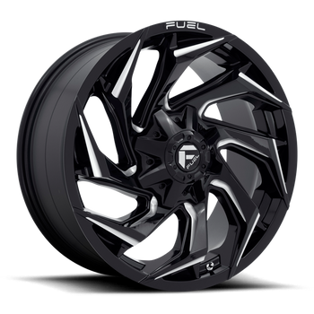 Felga aluminiowa D753 Reaction Gloss Black Milled Fuel