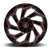 Felga aluminiowa D755 Reacion Gloss Black Milled/Red Tint Fuel