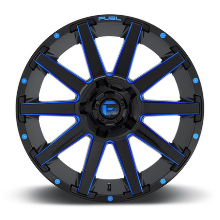 Felga aluminiowa D644 Contra Gloss Black/Blue Tinted Clear Fuel