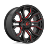 Felga aluminiowa D712 Rage Gloss Black RED Tinted Clear Fuel