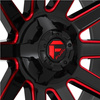 Felga aluminiowa D643 Contra Gloss Black/Red Tinted Clear Fuel
