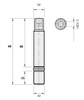 Kuta Szpilka wkręcana w piastę z pilotem M14x1,25x68mm