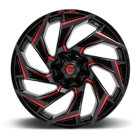 Felga aluminiowa D755 Reacion Gloss Black Milled/Red Tint Fuel