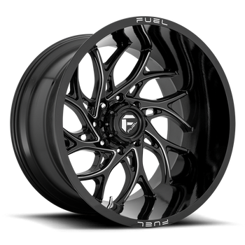 Felga aluminiowa D741 Runner Gloss Black Milled Fuel