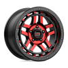Felga aluminiowa KM540 Recon Gloss Black Machined W/ RED Tint KMC