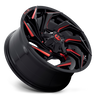 Felga aluminiowa D755 Reaction Gloss Black Milled W/ RED Tint Fuel