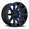 Felga aluminiowa D644 Contra Gloss Black/Blue Tinted Clear Fuel