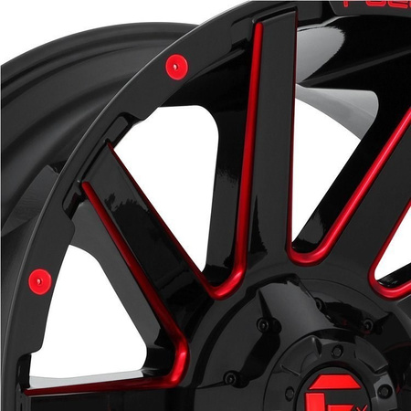 Felga aluminiowa D643 Contra Gloss Black/Red Tinted Clear Fuel