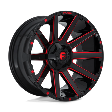 Felga aluminiowa D643 Contra Gloss Black RED Tinted Clear Fuel