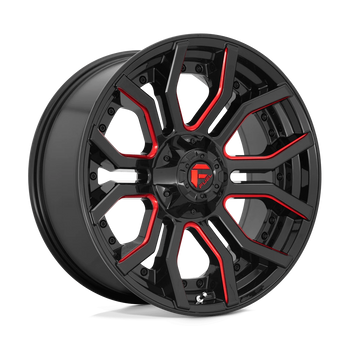 Felga aluminiowa D712 Rage Gloss Black RED Tinted Clear Fuel