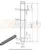 Kuta Szpilka wkręcana w piastę z pilotem M12x1,25x100mm