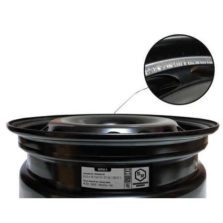 Felgi Stalowe 15" SR45 5x108 (zam. 8795) - 1 szt. - Stahlmann Räder Black