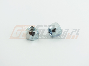 Nakrętka M12x1,25x17mm stożek k.21 ocynk do felg stalowych