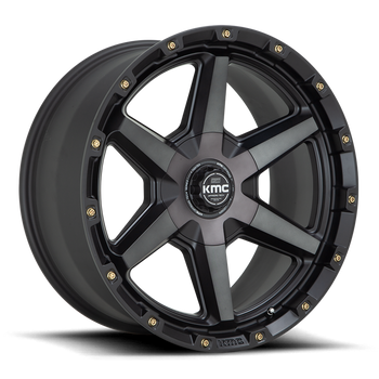 Felga aluminiowa KM101 Tempo Satin Black W/ Gray Tint KMC