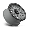Felga aluminiowa KM535 Grenade Off-road Matte Gray W/ Matte Black LIP KMC