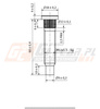 Kuta Szpilka radełkowana do piasty z pilotem M12x1,5x60mm rad 13 FORD