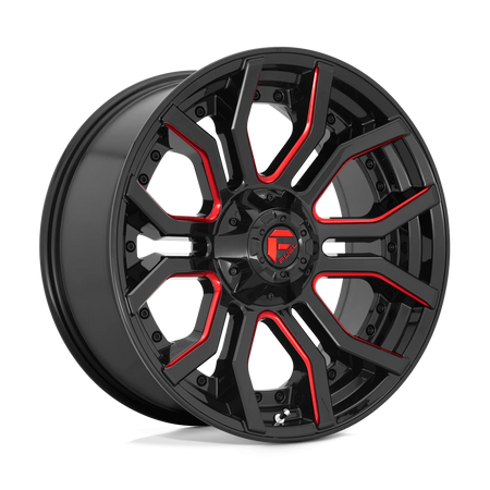 Felga aluminiowa D712 Rage Gloss Black RED Tinted Clear Fuel