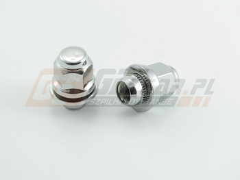 Nakrętka kryta M12x1,25x37mm stożek k.21 chrom