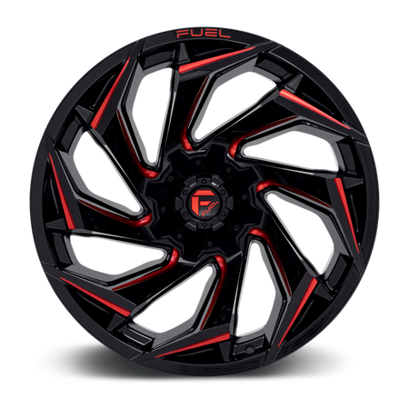 Felga aluminiowa D755 Reaction Gloss Black Milled W/ RED Tint Fuel