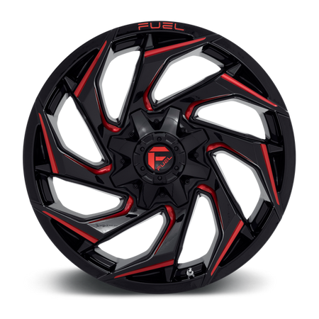 Felga aluminiowa D755 Reaction Gloss Black Milled W/ RED Tint Fuel