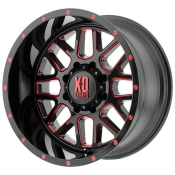 Felga aluminiowa XD820 Grenade Satin Black Milled/Red Clear Coat XD Series