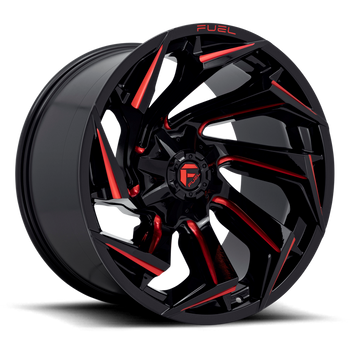 Felga aluminiowa D755 Reaction Gloss Black Milled W/ RED Tint Fuel