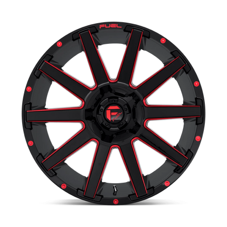 Felga aluminiowa D643 Contra Gloss Black RED Tinted Clear Fuel