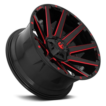 Felga aluminiowa D643 Contra Gloss Black/Red Tinted Clear Fuel