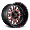 Felga aluminiowa D612 Stroke Gloss Black/Red Tinted Clear Fuel