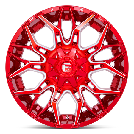 Felga aluminiowa D771 Twitch Candy RED Milled Fuel