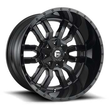 Felga aluminiowa D596 Sledge Matte Black Gloss Black LIP Fuel