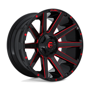 Felga aluminiowa D643 Contra Gloss Black RED Tinted Clear Fuel
