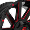 Felga aluminiowa D643 Contra Gloss Black/Red Tinted Clear Fuel