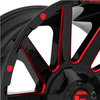 Felga aluminiowa D643 Contra Gloss Black/Red Tinted Clear Fuel