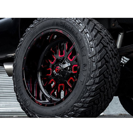 Felga aluminiowa D612 Stroke Gloss Black/Red Tinted Clear Fuel