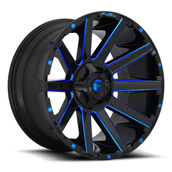Felga aluminiowa D644 Contra Gloss Black/Blue Tinted Clear Fuel
