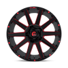 Felga aluminiowa D643 Contra Gloss Black RED Tinted Clear Fuel