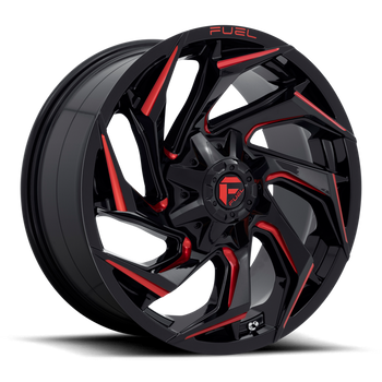 Felga aluminiowa D755 Reaction Gloss Black Milled W/ RED Tint Fuel