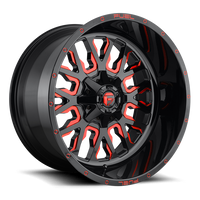 Felga aluminiowa D612 Stroke Gloss Black/Red Tinted Clear Fuel