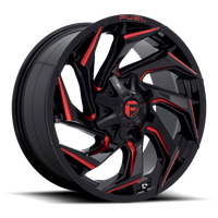 Felga aluminiowa D755 Reaction Gloss Black Milled W/ RED Tint Fuel