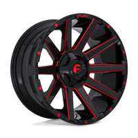 Felga aluminiowa D643 Contra Gloss Black RED Tinted Clear Fuel
