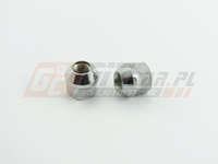 Nakrętka przelotowa M12x1,5x21mm stożek k.21 chrom