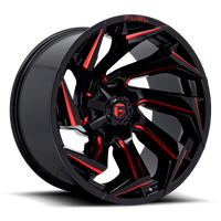 Felga aluminiowa D755 Reaction Gloss Black Milled W/ RED Tint Fuel
