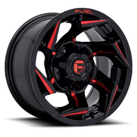 Felga aluminiowa D755 Reacion Gloss Black Milled/Red Tint Fuel